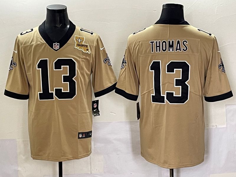 Men 2025 New Orleans Saints #13 Thomas Yellow Limited NFL Jersey style 02->los angeles lakers->NBA Jersey